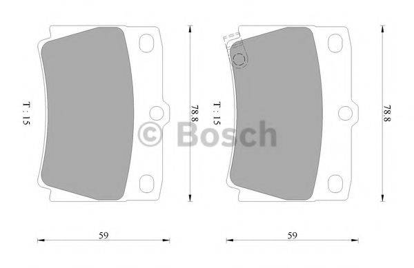 BOSCH 0986AB2331 Комплект тормозных колодок, дисковый тормоз