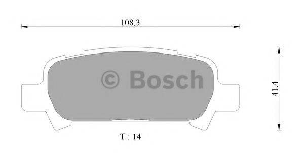 BOSCH 0986AB2334 Комплект тормозных колодок, дисковый тормоз