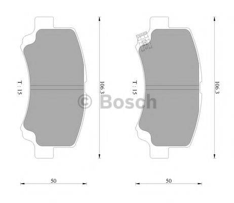 BOSCH 0986AB2336 Комплект тормозных колодок, дисковый тормоз