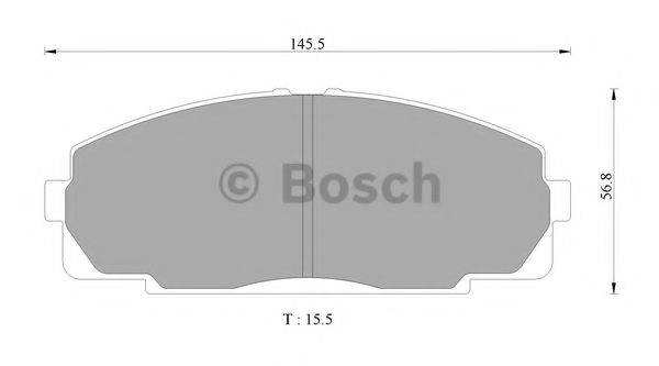 BOSCH 0986AB2338 Комплект тормозных колодок, дисковый тормоз