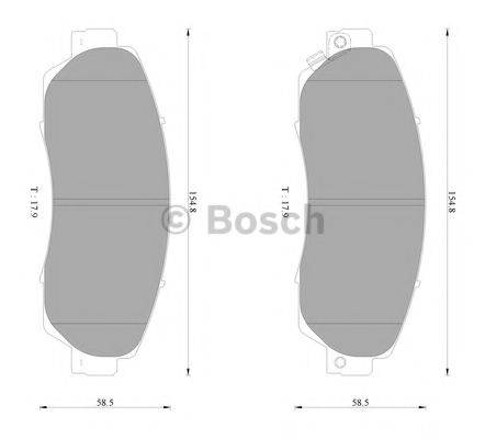 BOSCH 0986AB2374 Комплект тормозных колодок, дисковый тормоз