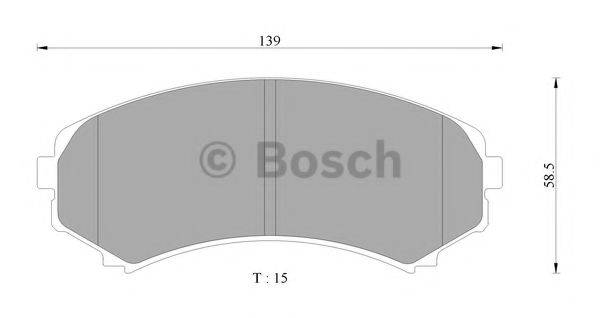 BOSCH 0986AB2378 Комплект тормозных колодок, дисковый тормоз