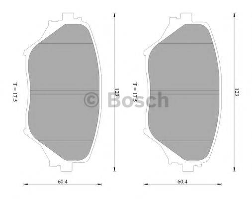 BOSCH 0986AB2383 Комплект тормозных колодок, дисковый тормоз