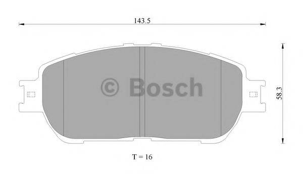 BOSCH 0986AB2388 Комплект тормозных колодок, дисковый тормоз