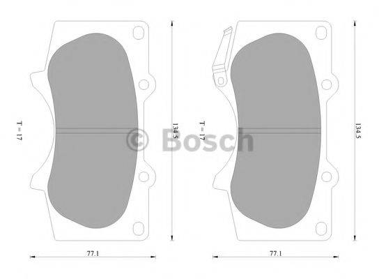 BOSCH 0986AB2392 Комплект тормозных колодок, дисковый тормоз