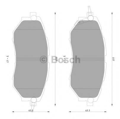 BOSCH 0986AB2393 Комплект тормозных колодок, дисковый тормоз