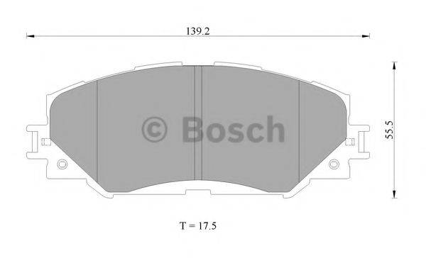 BOSCH 0986AB2396 Комплект тормозных колодок, дисковый тормоз