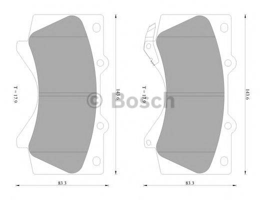 BOSCH 0986AB2397 Комплект тормозных колодок, дисковый тормоз