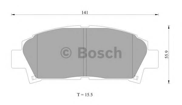 BOSCH 0986AB2398 Комплект тормозных колодок, дисковый тормоз