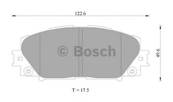 BOSCH 0986AB2403 Комплект тормозных колодок, дисковый тормоз