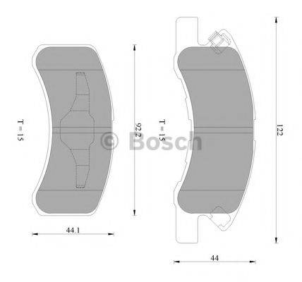 BOSCH 0986AB2421 Комплект тормозных колодок, дисковый тормоз