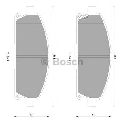 BOSCH 0986AB2423 Комплект тормозных колодок, дисковый тормоз