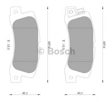 BOSCH 0986AB2429 Комплект тормозных колодок, дисковый тормоз