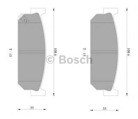 BOSCH 0986AB2440 Комплект тормозных колодок, дисковый тормоз