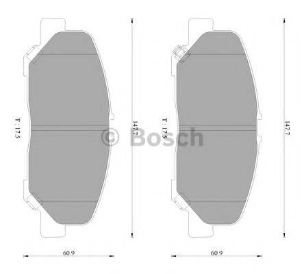 BOSCH 0986AB2448 Комплект тормозных колодок, дисковый тормоз