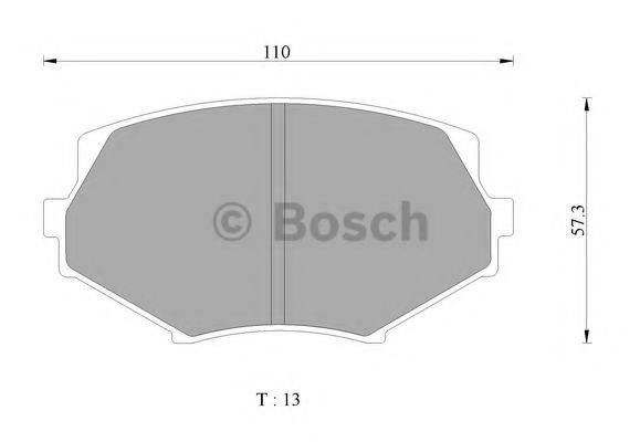 BOSCH 0986AB2454 Комплект тормозных колодок, дисковый тормоз