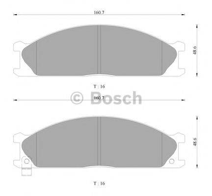 BOSCH 0986AB2467 Комплект тормозных колодок, дисковый тормоз