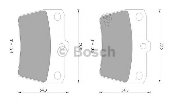 BOSCH 0986AB2477 Комплект тормозных колодок, дисковый тормоз