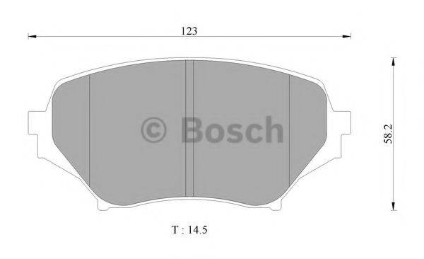 BOSCH 0986AB2501 Комплект тормозных колодок, дисковый тормоз