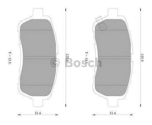 BOSCH 0986AB2502 Комплект тормозных колодок, дисковый тормоз