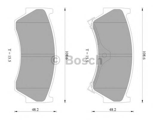 BOSCH 0986AB2612 Комплект тормозных колодок, дисковый тормоз