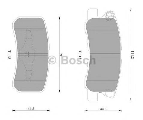 BOSCH 0986AB2669 Комплект тормозных колодок, дисковый тормоз