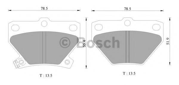 BOSCH 0986AB2670 Комплект тормозных колодок, дисковый тормоз