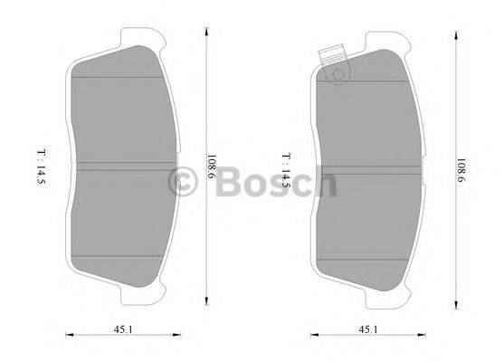 BOSCH 0986AB2775 Комплект тормозных колодок, дисковый тормоз