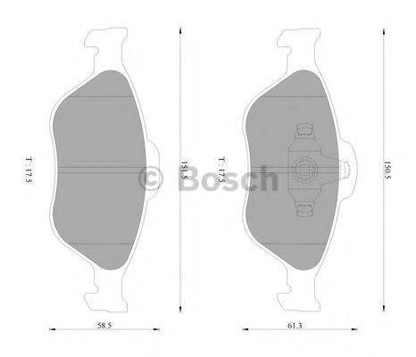 BOSCH 0986AB2779 Комплект тормозных колодок, дисковый тормоз