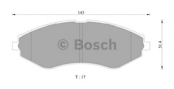 BOSCH 0986AB3032 Комплект тормозных колодок, дисковый тормоз