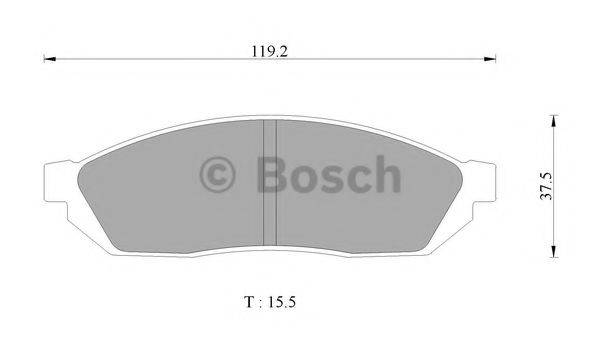 BOSCH 0986AB3038 Комплект тормозных колодок, дисковый тормоз