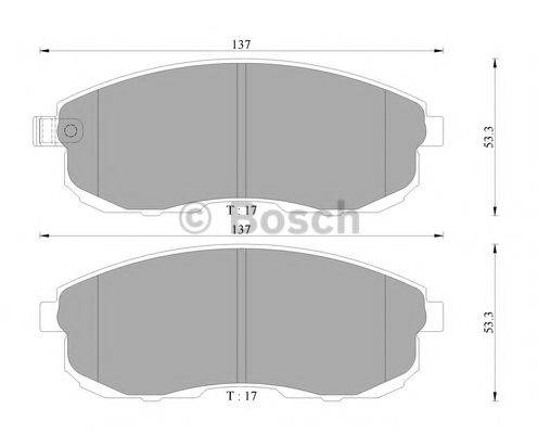 BOSCH 0986AB3043 Комплект тормозных колодок, дисковый тормоз