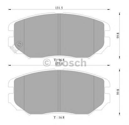 BOSCH 0986AB3054 Комплект тормозных колодок, дисковый тормоз