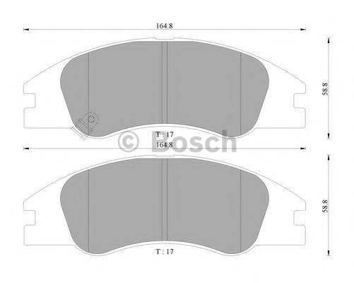 BOSCH 0986AB3058 Комплект тормозных колодок, дисковый тормоз