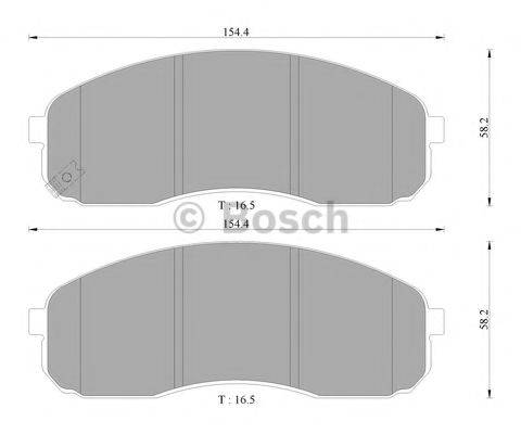 BOSCH 0986AB3059 Комплект тормозных колодок, дисковый тормоз