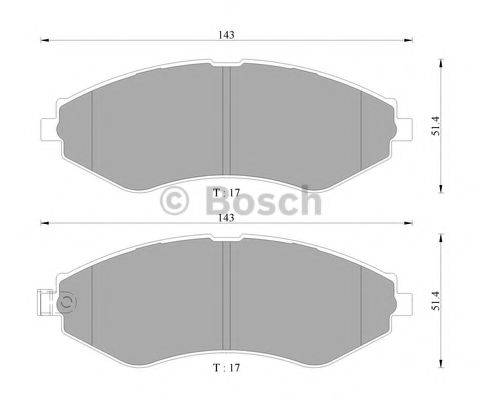 BOSCH 0986AB3061 Комплект тормозных колодок, дисковый тормоз