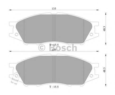 BOSCH 0986AB3062 Комплект тормозных колодок, дисковый тормоз