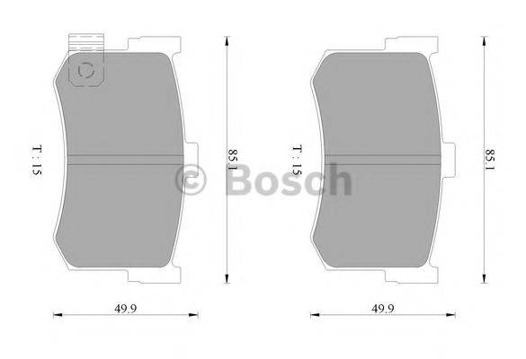 BOSCH 0986AB3065 Комплект тормозных колодок, дисковый тормоз