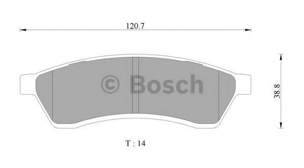 BOSCH 0986AB3072 Комплект тормозных колодок, дисковый тормоз