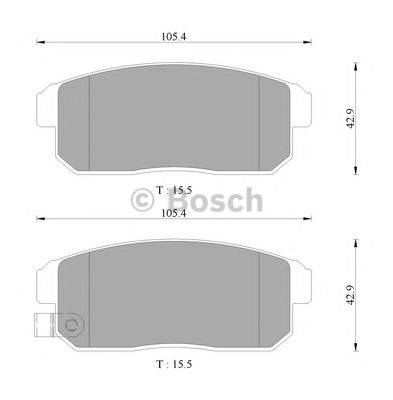 BOSCH 0986AB3075 Комплект тормозных колодок, дисковый тормоз