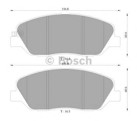 BOSCH 0986AB3081 Комплект тормозных колодок, дисковый тормоз