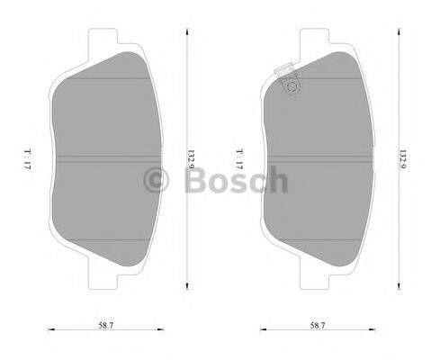 BOSCH 0986AB3093 Комплект тормозных колодок, дисковый тормоз