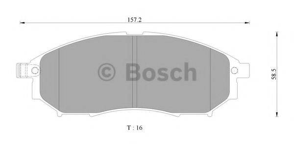 BOSCH 0986AB3098 Комплект тормозных колодок, дисковый тормоз