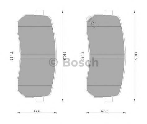 BOSCH 0986AB3101 Комплект тормозных колодок, дисковый тормоз