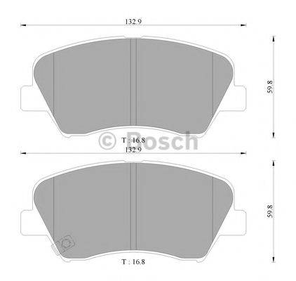 BOSCH 0986AB3106 Комплект тормозных колодок, дисковый тормоз