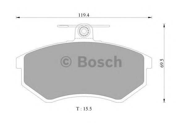 BOSCH 0986AB3109 Комплект тормозных колодок, дисковый тормоз