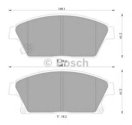 BOSCH 0986AB3131 Комплект тормозных колодок, дисковый тормоз