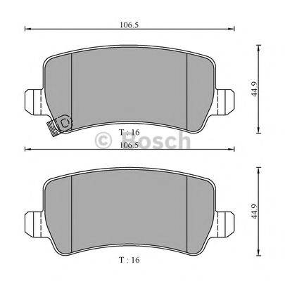 BOSCH 0986AB3132 Комплект тормозных колодок, дисковый тормоз