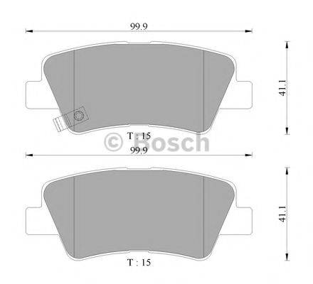 BOSCH 0986AB3133 Комплект тормозных колодок, дисковый тормоз