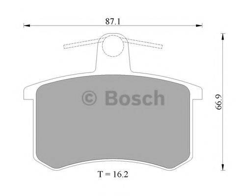 BOSCH 0986AB4423 Комплект тормозных колодок, дисковый тормоз